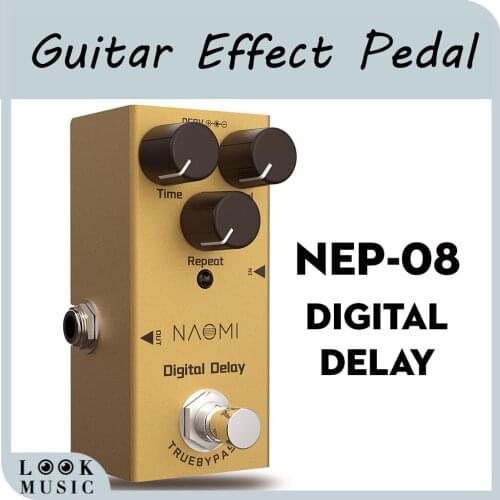 NEP-08 True Bypass Design Digital Delay Electric Guitar Effect Pedal Mini Single Delay Pedal Guitar Effect Pedal Delay Pedal
