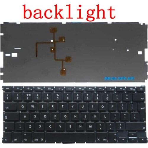 NEW UK Keyboard For Macbook Air 13" A1466 A1369 with backlight Laptop keyboard MD231 MD232 MC503 MC504 2011-15 Years
