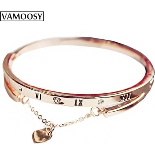 VAMOOSY New Arrival Fashion Beauty Necessity Heart Jewelry Bracelet Bangles Women Girl Best Gift for Christmas Valentines Day