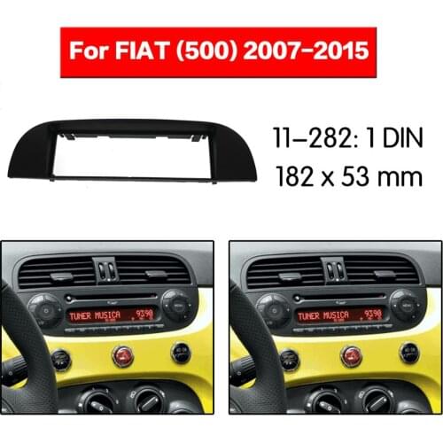 Stereo Panel Plate Car Radio Fascia Surround For FIAT (500) 2007 2008 2009 2010 2011 2012 20132015 DVD Refitting Frame Dash Kit