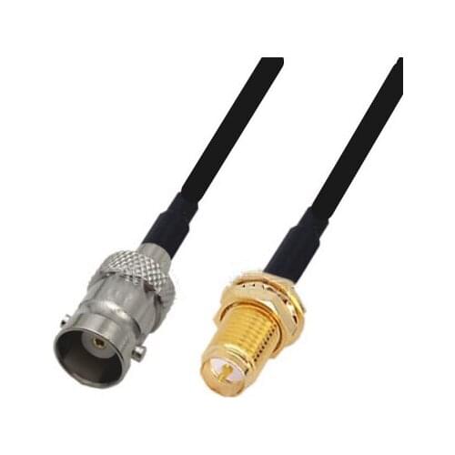 RP-SMA Female To BNC Female Adapter RF pigtail RG174 Jumper cable