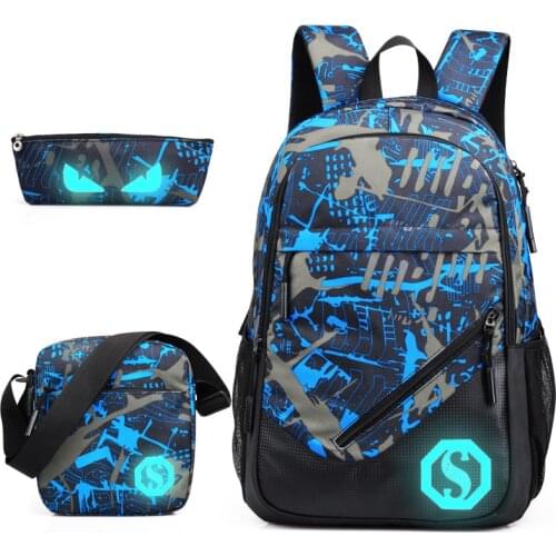 School Backpack Men Women For Teenagers 2020 Oxford Fashion Laptop Mens Backpacks Backpack Male Bolsa Mochila Luminous Zipper