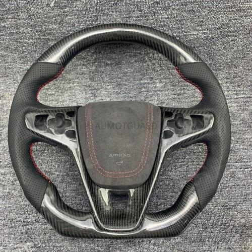 Cuatomized Carbon Fiber Sports Steering Wheel Alcantara Leather Replacement For Buick Regal GS Envision 2015