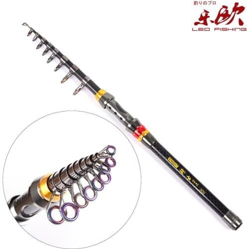 LEO Ultra short sea rod mini 40TCarbon Aluminum alloy rods cast rod Fishing Tackle 1.8M 2.1M 2.4M 2.7M 3.0M 3.6M Free Shipping