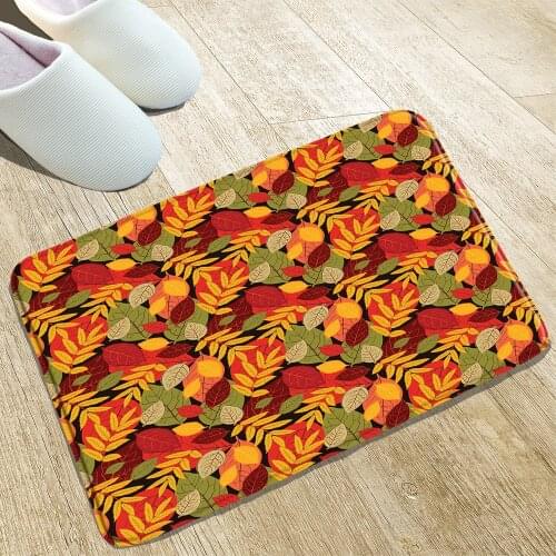 Bohemia Printing Bath Mat Retro Style Kitchen Doorway Front Door Welcome Printed Rugs Water Absorption Flannel Mats Washable