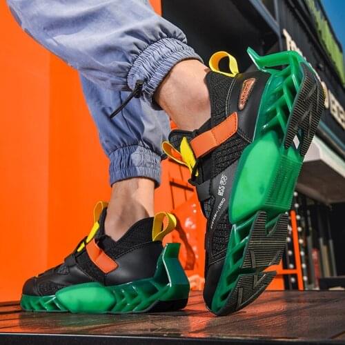 Spring Blade Running Shoes For Men Breathable Sneaker High Quality Hard-wearing Jogging Shoes Street Trendy No-slip Sports Shoes