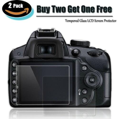 2 PCS 9H Camera Film Tempered Glass LCD Screen Protector For Canon 5DII / 5DIII 5DIV / 650D / 100D / 200D 5D Mark II III IV 2 3