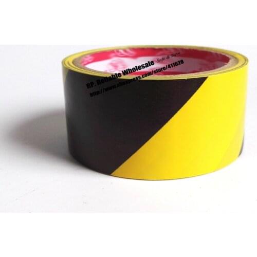 1x 4.5cm * 18 meters Floor Warning Adhesive Tape /Work Area Caution Tape / Ground Attention Tape Abrasion-Proof Yellow/Black
