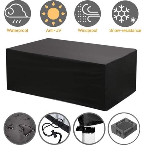 213*132*74cm 420D Oxford Cloth Protective Cover For Outdoor Furniture Table Shelter