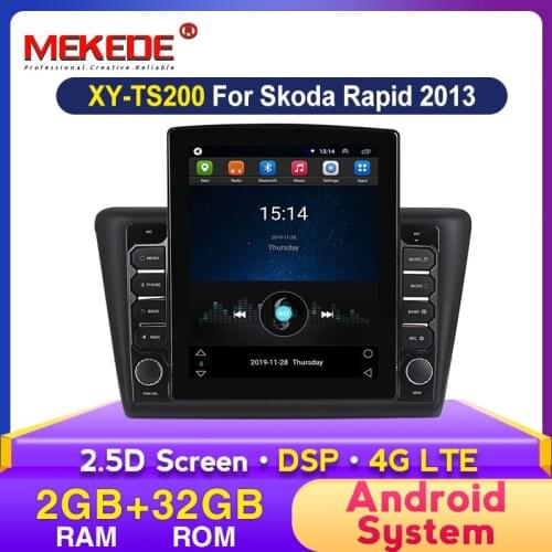 MEKEDE WIFI 4G LTE Car radio For Skoda Rapid 2013 Android Autoradio Multimedia player dsp 2.5D head unit Carplay DVR OBD