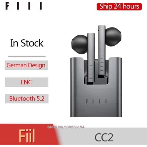 FIIL CC2 CC 2 True Wireless Bluetooth 5.2 Earphones ENC Noise Canceling Sports Headphones TWS Gaming Headset EarBuds For IPhone