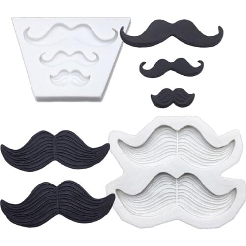 Beard Silicone mold Cake Cutter Fondant Cake Decorating Tools Sugarcraft Cookie Mold