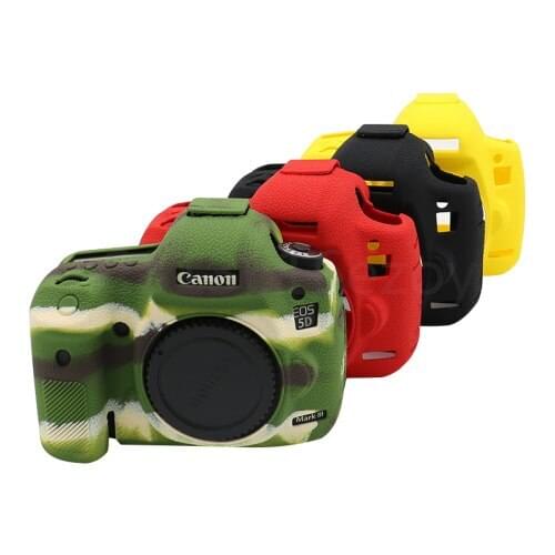 Camera Case Case Silicone Armor Skin Case Body Cover Protector Anti-skidTexture Design for Nikon D850 D7100 D7200 Canon 5D3 5D4