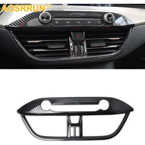 For Ford Focus 2019 MK4 Carbon Fiber Central control air conditioning panel cover Car Accessories Style