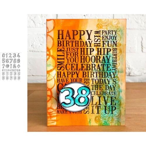 Interesting Numbers Sign Greeting Card Cover Decoration Stamps Scrapbooking New Make Photo Album Card DIY Paper Embossing Craft