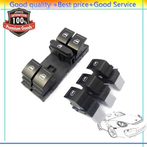 ISANCE Master Electric Power Window Switch 5J0959855 1K4959857B For VW Jetta Golf CC GTI MK5 MK6 Passat Tiguan Rabbit