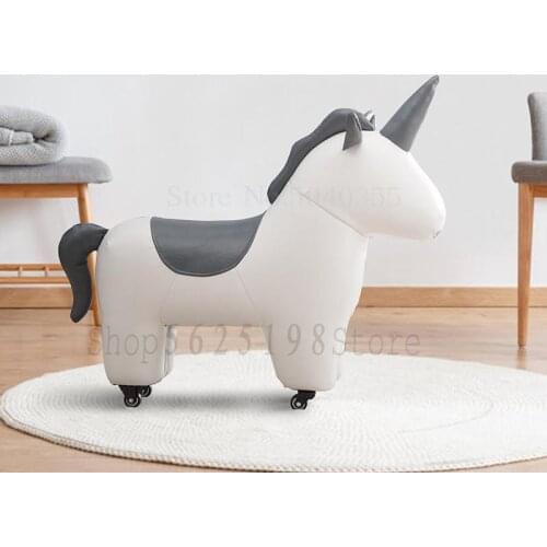 Animal modeling leather toy stool cute creative children dreaming unicorn men and women birthday gift