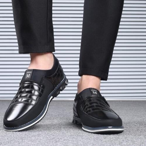 Genuine Leather Men Casual Shoes Brand 2021 Mens Loafers Moccasins Breathable Slip on Black Driving Shoes Plus Size 38-46