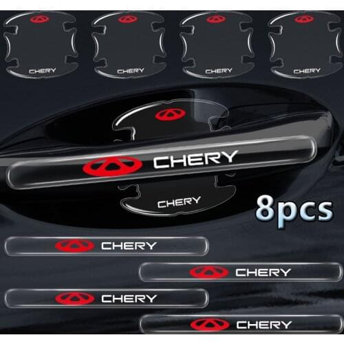 8pcs Car Door Handle Transparent Anti-Collision Sticker For Chery Tiggo 2 3 7 8 5X IQ QQ Fulwin Face Arrizo 5 Car Accessories