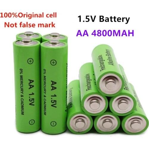 100% New AA battery 4800 mAh Rechargeable battery NI-MH 1.5 V AA battery for Clocks, mice, computers, toys so on
