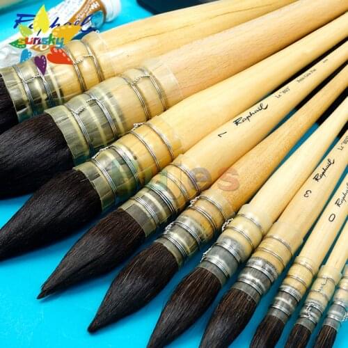 Original France Raphael 803 Kazan squirrel French style Watercolor brush Classical Round head brush Mop brush pen Art supplies