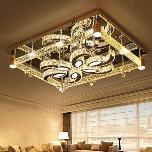 Living Room Ceiling Light Rectangular Bubble Column Crystal Light LED Restaurant Lights Bedroom Color Change Dew Modern led lamp