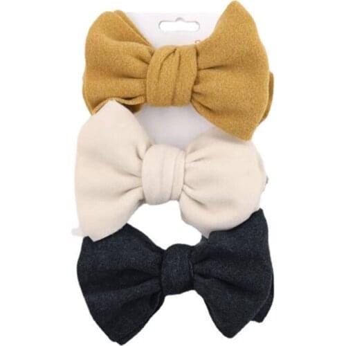 3 Pcs Nylon Baby Headband Bowknot Elastic Hair Band Children Girls Hairband Head Band Newborn Hair Accessories