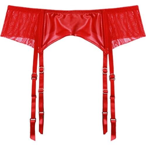 Womens Sexy Lingerie Lace Garter Belt Adjustable Double Breasted Elastic Waistband Black Red CYHWR