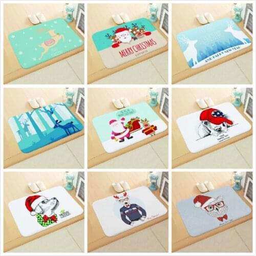 Doormat Anti-slip Christmas Day Absorb Water Bath Mat Bathroom Home Kitchen Bedroon Floor Mat Entrance 40*60cm DD-0126