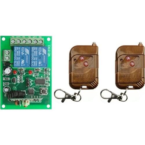DC 12V 24V 2CH 10A Relay Receiver Transmitter Light Lamp LED Remote Control Switch Power Wireless ON OFF Key Switch Lock Unlock