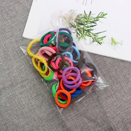 3cm 50 Pcs/LOT hair accessories FOR girls and kids RUBBER BANDS BLACK WHITE 2018 The ponytail holder Elastic Hair Bands