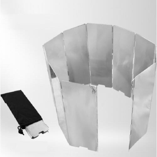 Outdoor Aluminum Alloy Windbreak Folding Windbreak For Picnic Stove Camping Screen Wind Guard Cookware