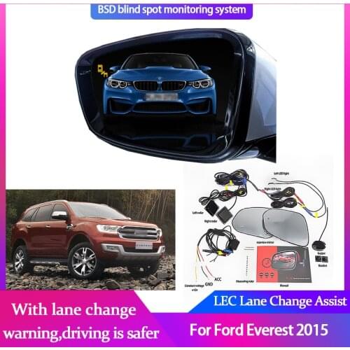 Blind Spot Detection System For Ford Everest 2015 Radar Detection System Microwave Assist Sensor Mirror LED Light Warning