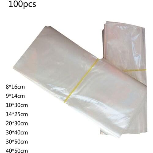 100 Pack Odorless Clear Polyolefin Heat Shrink Wrap Bags for Gifts Packagaing Soaps Candle Jars Homemade DIY Projects