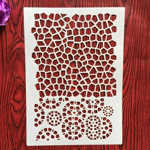 29 * 21cm Irregular round window DIY Stencils Wall Painting Scrapbook Coloring Embossing Album Decorative Paper Card Template