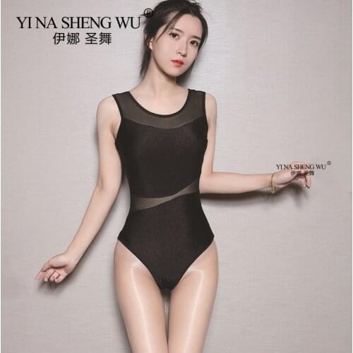 Women Ballet Tutu Mesh Leotard Sleeveless Gymnastics Jumpsuit Ballet Dancewear Costume Practice Leotards Dance Stage Performance