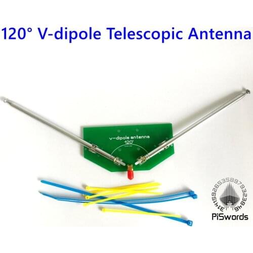 V-dipole Telescopic antenna 120° dipole pull-rod antenna