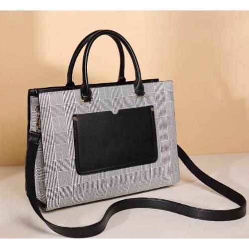 Women Business Office Briefcases Large Capacity Luxury Handbags Fashion Womens Briefcase for 14.6" Laptop Leather Bag Portable