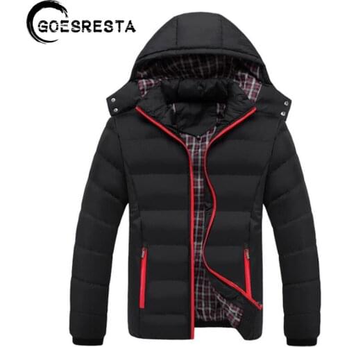 Hooded Winter Jacket Mens Casual Fashion Thick Warm Mens Jacket