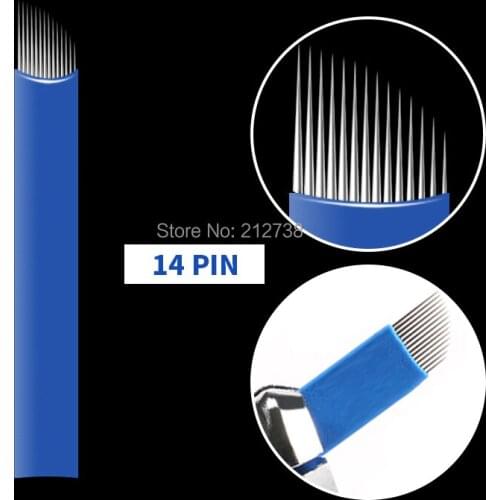 0.2mm 200pcs Tattoo Needles Permanent Makeup Eyebrow Tatoo Blade Microblading Needles CF/U Shapes For 3D Embroidery Manual Tatoo