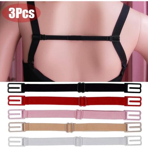1/3Pcs Women Anti Slip Bra Strap Double-shoulder Back Hasp Holders Buckle Belt All Match Invisible Elastic Straps Bra Extender