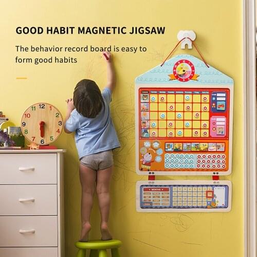 1 Set Educational Good Behavior Magnetic Chart Table Kindergarten Reward Behavior Chart Recognition Ability Time Of Children