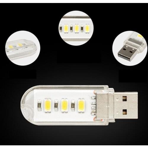 5Pcs Portable Mini USB LED Night Light Lamp Desk Light For PC Power Bank Notebook Warm Cool White