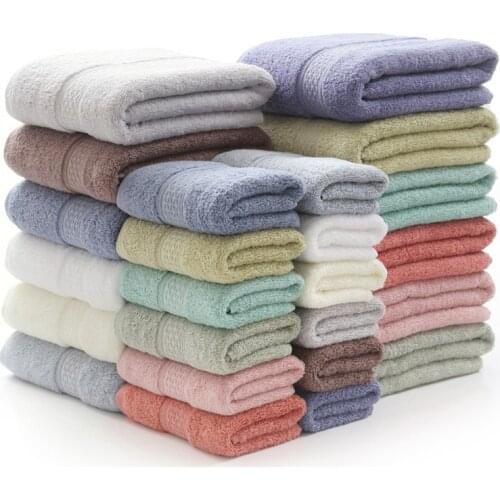 6/3PCS Washcloth Carded Cotton Sets Absorbent Adult Bath Solid Color Soft Friendly Face Hand Shower Towels For Bathroom