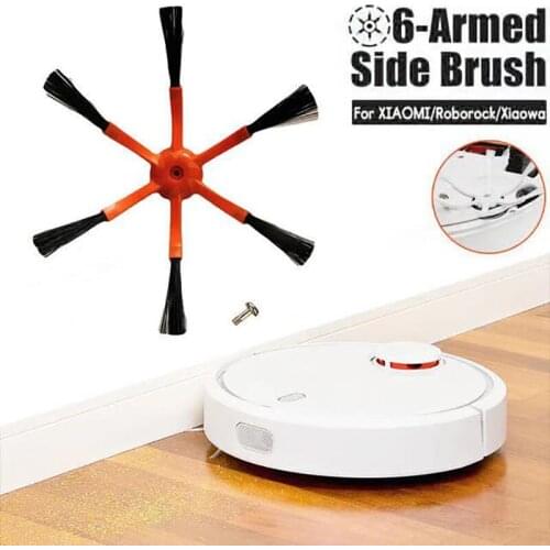 6 Armed Side Brush For Xiaomi Mijia 1/1s/Roborock S5 Max S6 MaxV S6 Pure S50 S51Robot Vacuum Cleaner Accessories