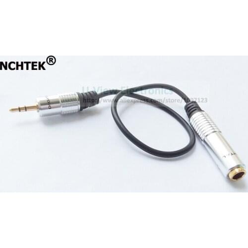 NCHTEK 1/4" 6.35mm Female to 1/8" 3.5mm Male Stereo Headphone Plug Adapter Audio Converter Cable 30CM/Free DHL Shipping/100PCS