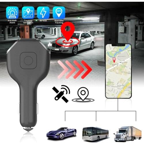 Dual Cigarette LighterUsb Charger GSM Real Time Vehicle Tracking Anti-theft Device Car GPS Tracker with Live Audio APP Control