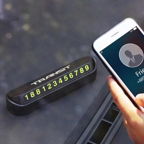 Car Temporary Parking Card Phone Number Card Plate Sticker for Ford Transit mk6 mk7 Accessories