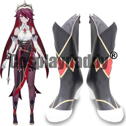 Genshin Impact Mondstadt Church of Favonius Thorny Benevolence Sister Rosaria Cosplay Shoes Heel Boots X002