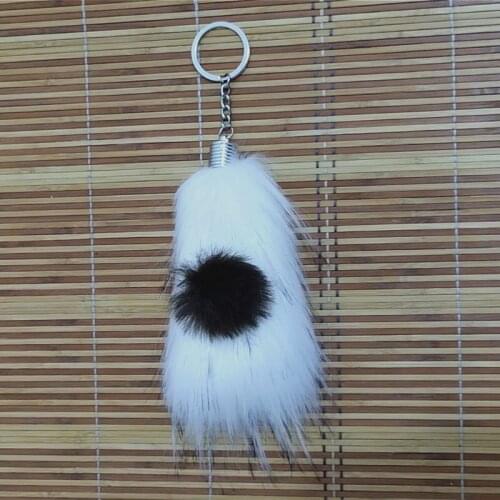 Fashion Trapezoidal Pompon Key Chain Avocado Design Car Key Ring 20 cm Pendant Colorful Bag Chain Personality Hanged Keychains